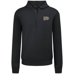 Philadelphia Flyers Levelwear Technic Quarter-Zip Pullover Hoodie - Black Hoodies