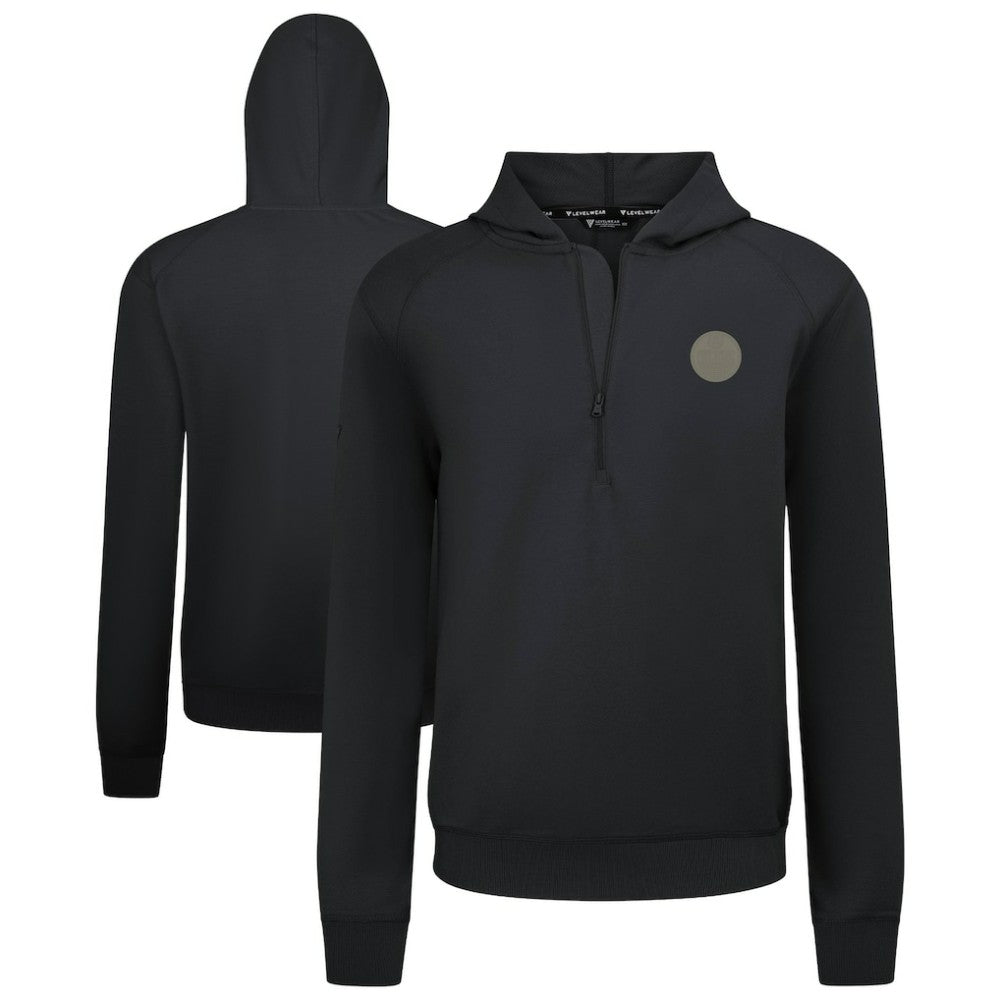 Edmonton Oilers Levelwear Technic Quarter-Zip Pullover Hoodie - Black Hoodies