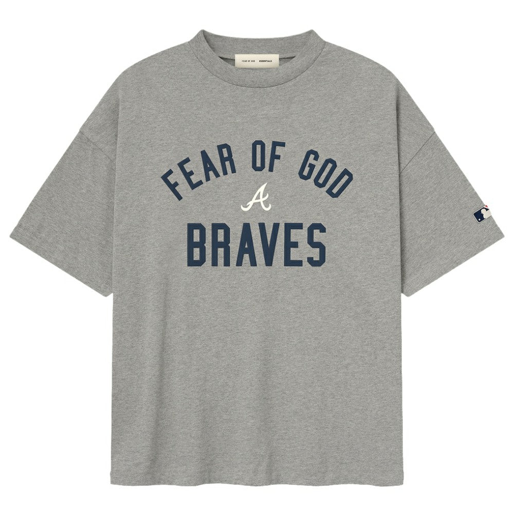 Atlanta Braves Fear of God x MLB 90's Fit T-Shirt Heather Gray