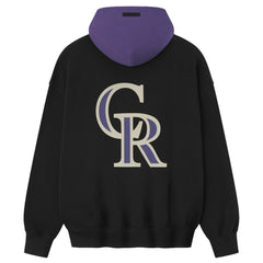 Colorado Rockies Fear of God x MLB Sport Fit Hoodie Heather Black/Purple