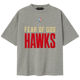 Atlanta Hawks Fear of God x NBA Unisex 90s T-Shirt - Heather Gray online