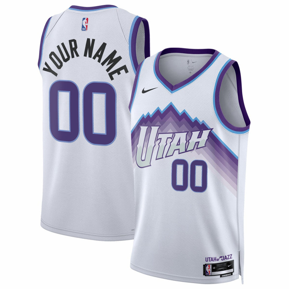 Utah Jazz Unisex Swingman Custom Jersey - Association Edition - White cheap