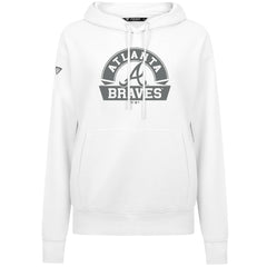 Atlanta Braves Levelwear Women's Adorn Banner Arch Hoodie White
