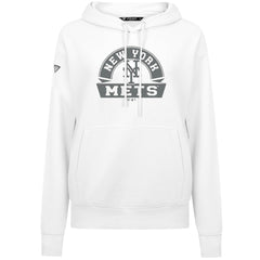 New York Mets Levelwear Women's Adorn Banner Arch Hoodie White