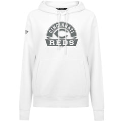 Cincinnati Reds Levelwear Women's Adorn Banner Arch Hoodie White