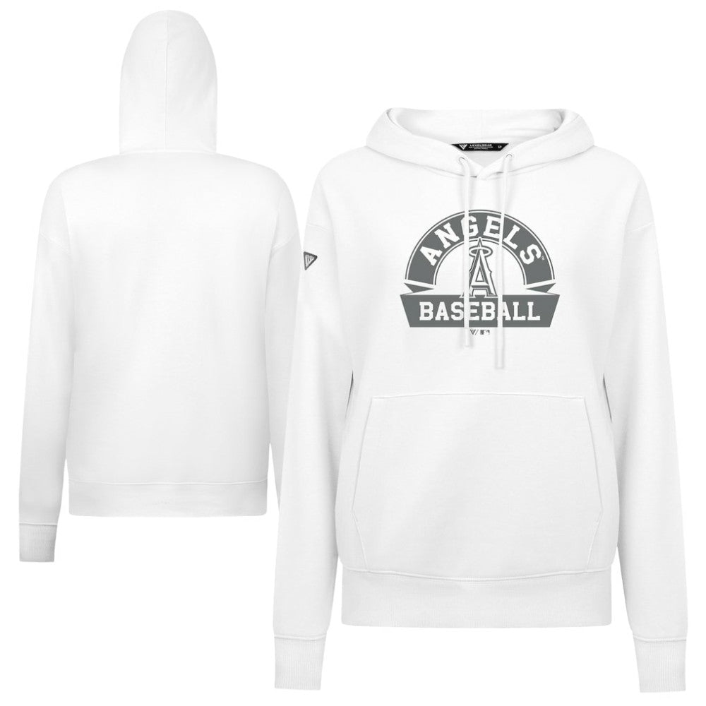 Los Angeles Angels Levelwear Women's Adorn Banner Arch Hoodie White