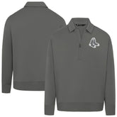 Boston Red Sox Levelwear Women's Canmore Chenille Logo Quarter-Zip Top Stone