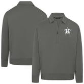 Houston Astros Levelwear Women's Canmore Chenille Logo Quarter-Zip Top Stone