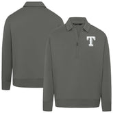 Texas Rangers Levelwear Women's Canmore Chenille Logo Quarter-Zip Top Stone
