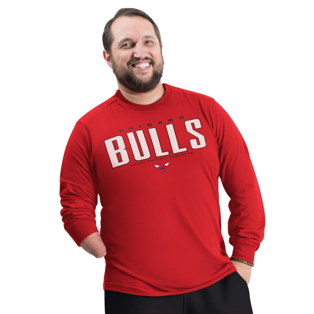 Chicago Bulls G-III Sports by Carl Banks Adaptive Printed Mesh Effect Long Sleeve T-Shirt sale - Red online