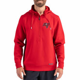 Tampa Bay Buccaneers Cutter & Buck Roam Eco Half-Zip Recycled Pullover Hoodie - Red discount