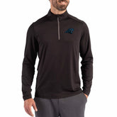 Carolina Panthers Cutter & Buck Coastline Epic Comfort Recycled Quarter-Zip Pullover - Black online