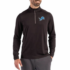 Detroit Lions Cutter & Buck Coastline Epic Comfort Recycled Quarter-Zip Pullover - Black discount