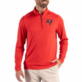 Tampa Bay Buccaneers Cutter & Buck Coastline Epic Comfort Recycled Quarter-Zip Pullover - Red outlet
