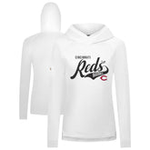 Cincinnati Reds Levelwear Women's Slender Glide Raglan Hoodie White
