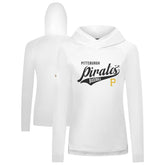 Pittsburgh Pirates Levelwear Women's Slender Glide Raglan Hoodie White