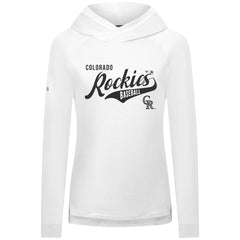 Colorado Rockies Levelwear Women's Slender Glide Raglan Hoodie White