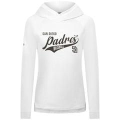 San Diego Padres Levelwear Women's Slender Glide Raglan Hoodie White