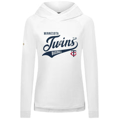 Minnesota Twins Levelwear Women's Slender Glide Raglan Hoodie White
