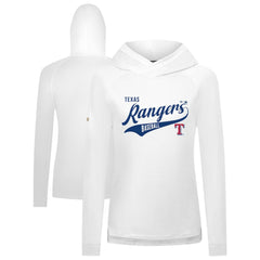 Texas Rangers Levelwear Women's Slender Glide Raglan Hoodie White