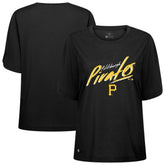 Pittsburgh Pirates Levelwear Women's Bloom Sizzle T-Shirt Black