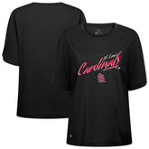 St. Louis Cardinals Levelwear Women's Bloom Sizzle T-Shirt Black