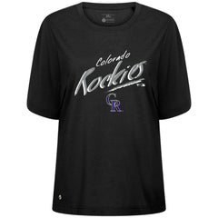 Colorado Rockies Levelwear Women's Bloom Sizzle T-Shirt Black