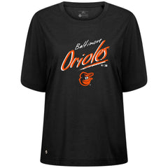 Baltimore Orioles Levelwear Women's Bloom Sizzle T-Shirt Black