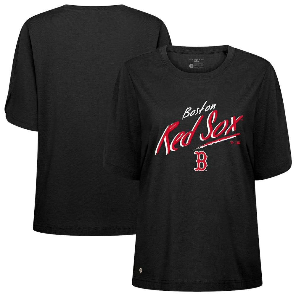 Boston Red Sox Levelwear Women's Bloom Sizzle T-Shirt Black
