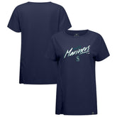 Seattle Mariners Levelwear Women's Influx Sizzle T-Shirt Navy