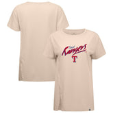 Texas Rangers Levelwear Women's Influx Sizzle T-Shirt Khaki