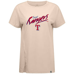 Texas Rangers Levelwear Women's Influx Sizzle T-Shirt Khaki