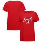 Atlanta Braves Levelwear Women's Influx Sizzle T-Shirt Red