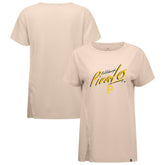 Pittsburgh Pirates Levelwear Women's Influx Sizzle T-Shirt Khaki