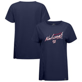 Washington Nationals Levelwear Women's Influx Sizzle T-Shirt Navy