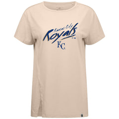 Kansas City Royals Levelwear Women's Influx Sizzle T-Shirt Khaki
