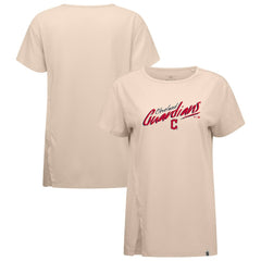 Cleveland Guardians Levelwear Women's Influx Sizzle T-Shirt Khaki
