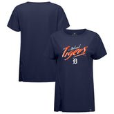 Detroit Tigers Levelwear Women's Influx Sizzle T-Shirt Navy