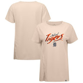Detroit Tigers Levelwear Women's Influx Sizzle T-Shirt Khaki