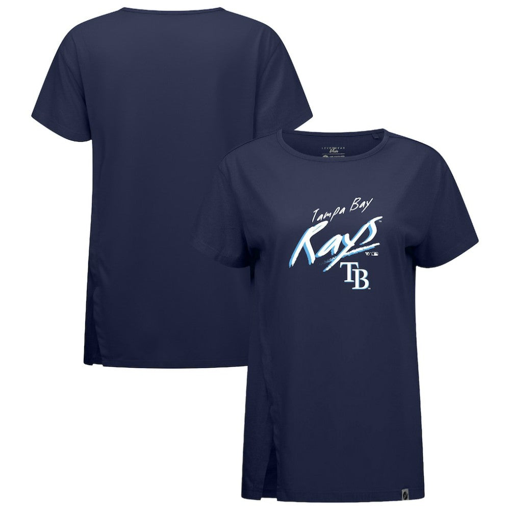 Tampa Bay Rays Levelwear Women's Influx Sizzle T-Shirt Navy