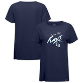 Tampa Bay Rays Levelwear Women's Influx Sizzle T-Shirt Navy