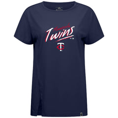 Minnesota Twins Levelwear Women's Influx Sizzle T-Shirt Navy