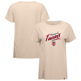 Minnesota Twins Levelwear Women's Influx Sizzle T-Shirt Khaki
