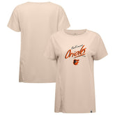 Baltimore Orioles Levelwear Women's Influx Sizzle T-Shirt Khaki