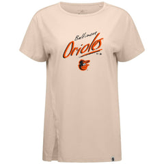 Baltimore Orioles Levelwear Women's Influx Sizzle T-Shirt Khaki