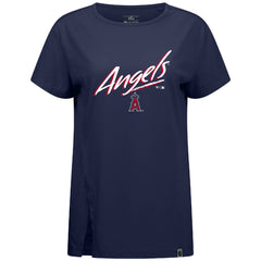 Los Angeles Angels Levelwear Women's Influx Sizzle T-Shirt Navy