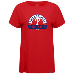 Philadelphia Phillies Levelwear Women's Influx Banner Arch T-Shirt Red