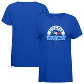Toronto Blue Jays Levelwear Women's Influx Banner Arch T-Shirt Royal