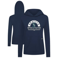 Seattle Mariners Levelwear Women's Relay Banner Arch Long Sleeve T-Shirt Hoodie Navy