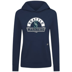 Seattle Mariners Levelwear Women's Relay Banner Arch Long Sleeve T-Shirt Hoodie Navy
